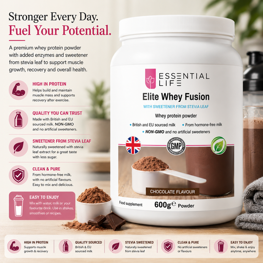 Chocolate Whey Protein Powder | Choco Whey Fusion Boost | Essential Life