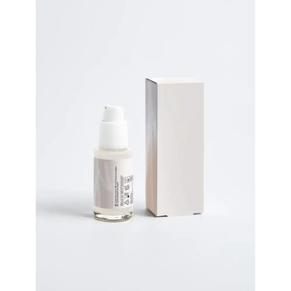 Cosmetic serum bottle with box.