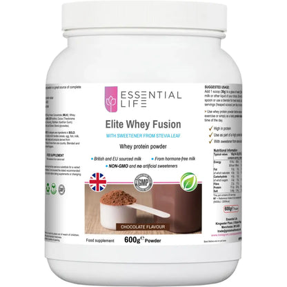 Chocolate Elite Whey Fusion Protein Powder for Essential Life - Meal Shakes