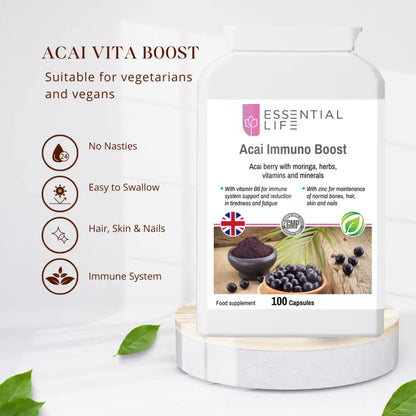 Acai Vita Boost with Brazilian Acai Berry and Zinc for Immunity Support - Vitamins & Supplements