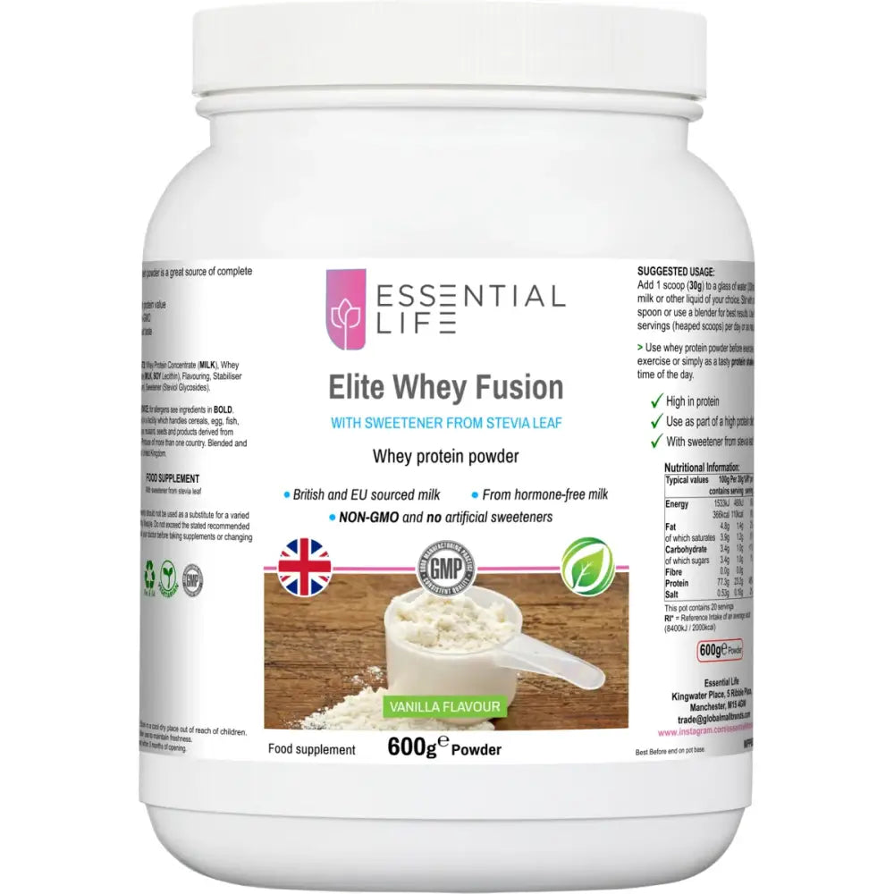 Essential Life Elite Whey Fusion Vanilla Protein Powder Shakes - Meal Shakes