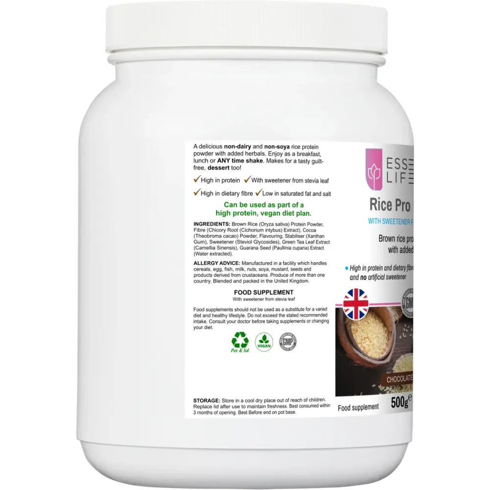 Essential Life Rice Pro Balance - Plant Protein - Meal Shakes