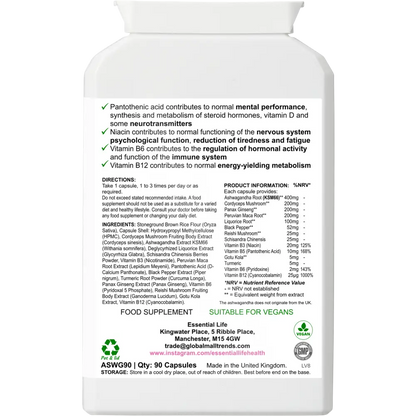 Essential Life Stress Shield Ashwagandha Botanical Complex - Vitamins & Supplements