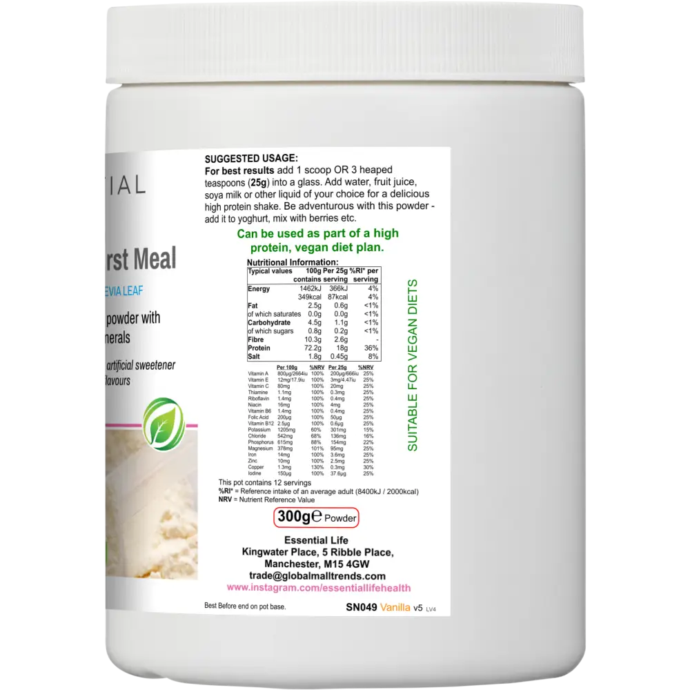 Vegan Vanilla Burst meal shake - Meal Shakes